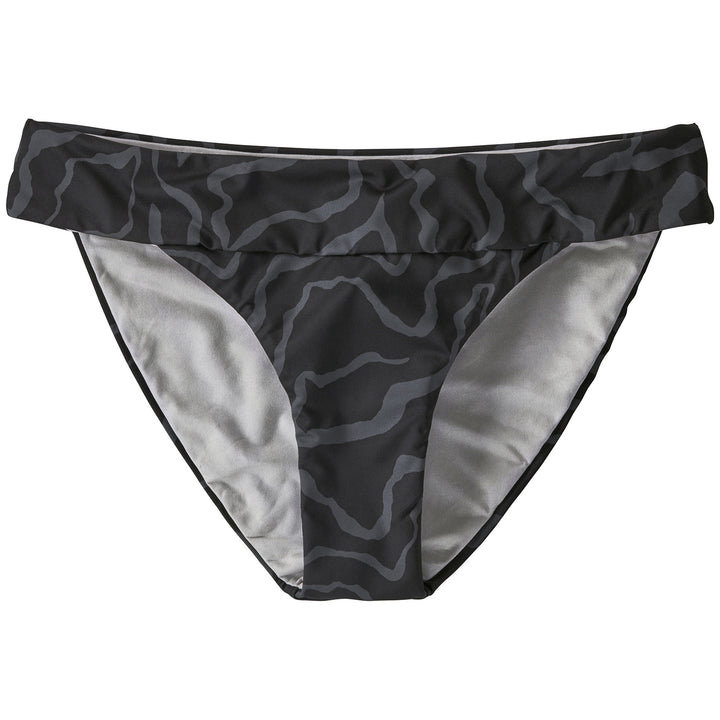 Patagonia Nanogrip Nireta Bikini Bottoms - Women's Tiger Tracks Camo Small: Ink Black