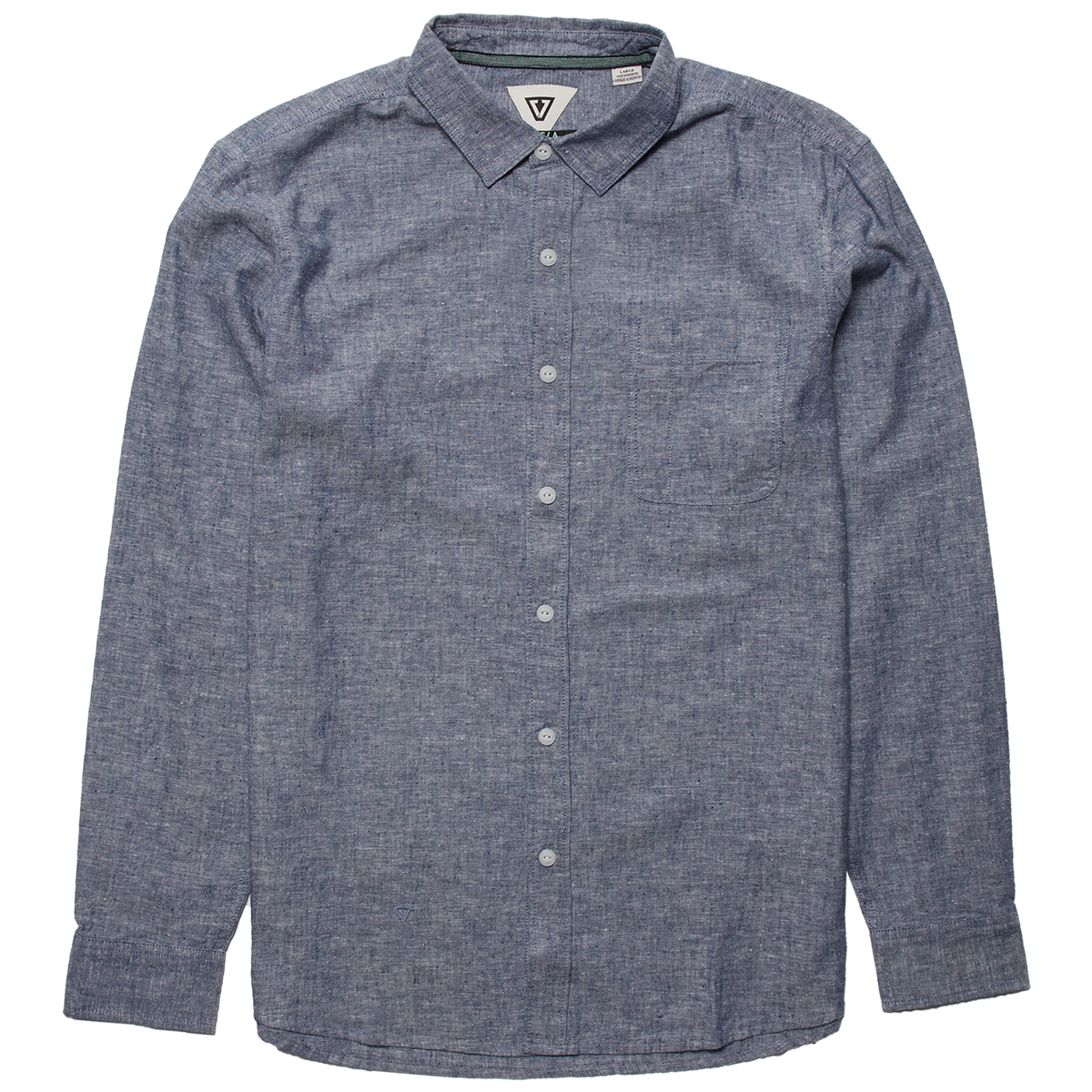 Vissla Coastlands Chambray Long-Sleeve Shirt Dark Denim