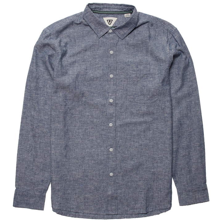 Vissla Coastlands Chambray Long-Sleeve Shirt Dark Denim