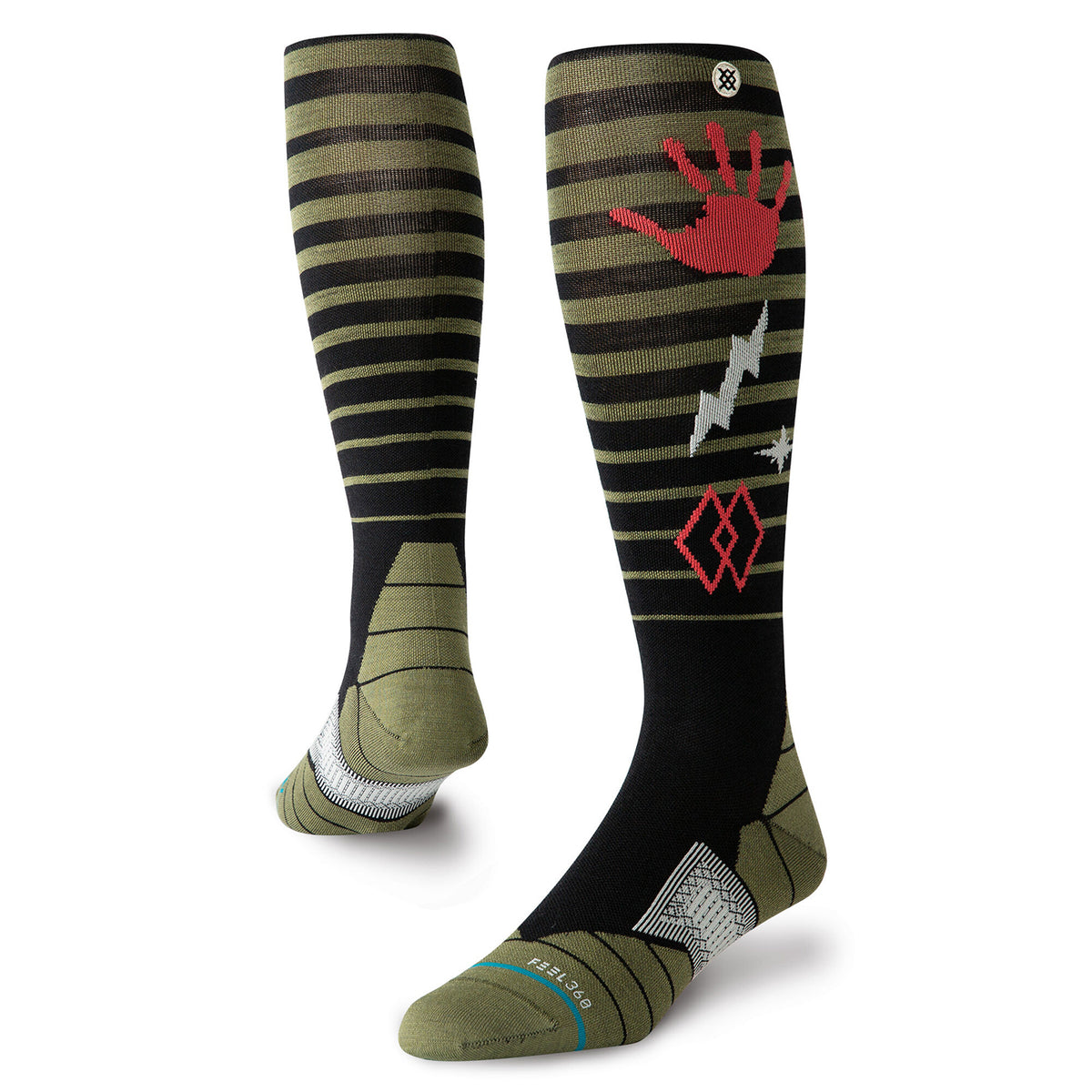 Stance Double Diamond Snow Socks Black