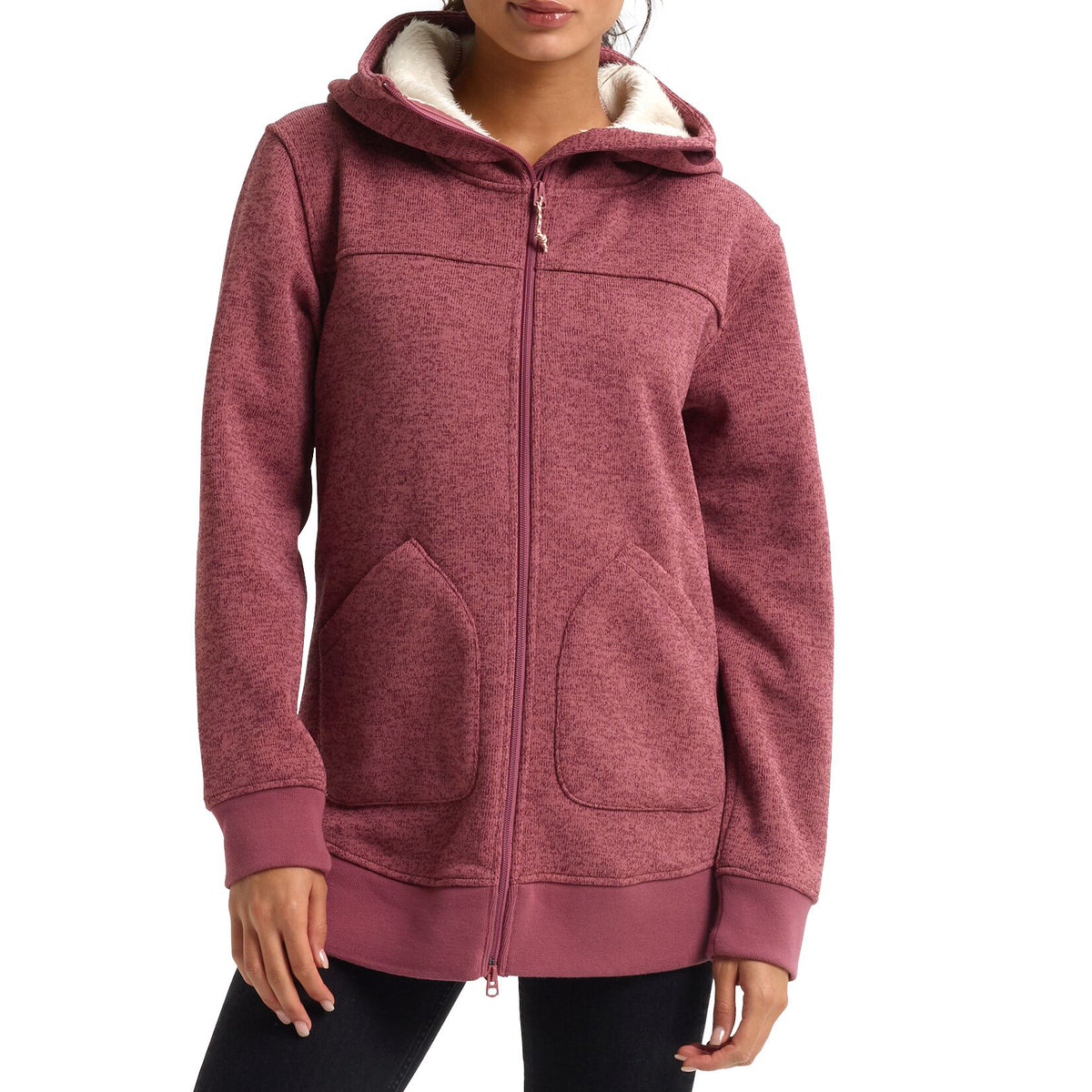 Burton Minxy Fleece Full-Zip Hoodie - Women's Rose Brown Heather