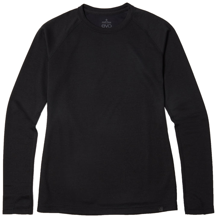 evo Ridgetop Polartec® Power Dry® Midweight Crew Top - Women's Matte Black