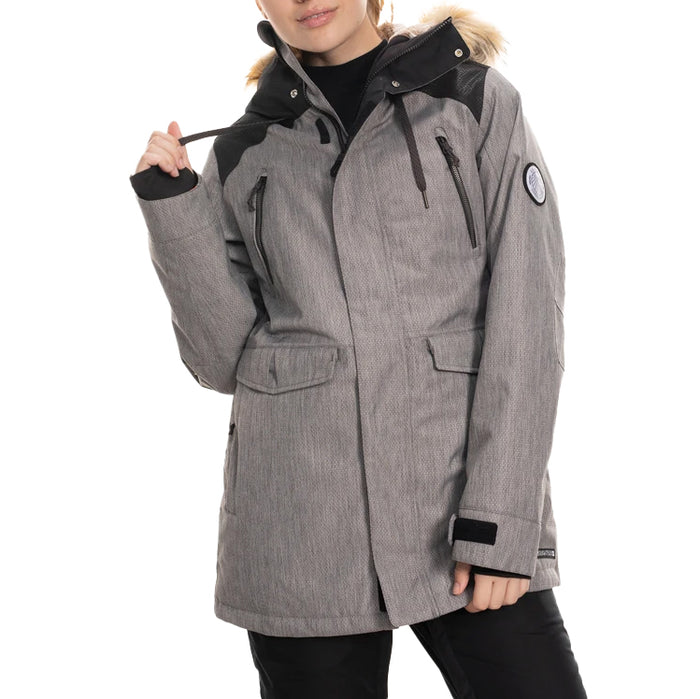 686 Ceremony Insulated Jacket - Women's Grey Diamond Texture Block