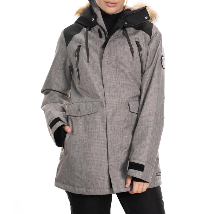 686 Ceremony Insulated Jacket - Women's Grey Diamond Texture Block