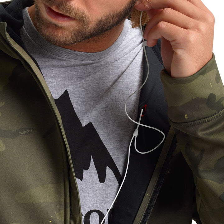 Burton Crown Bonded Full-Zip Hoodie Worn Camo