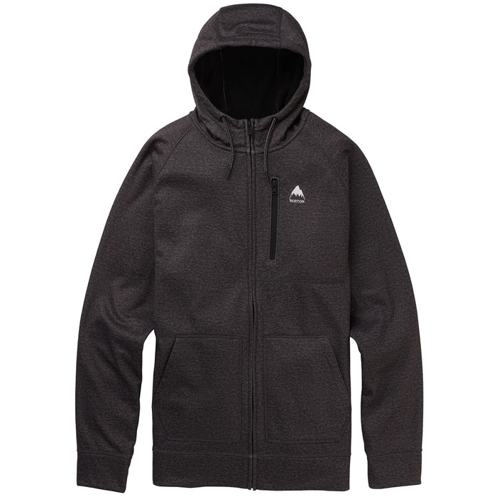 Burton Crown Bonded Full-Zip Hoodie True Black Heather
