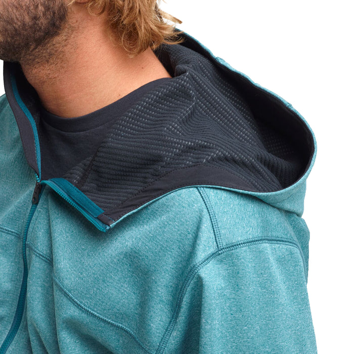 Burton Performance Crown Bonded Full-Zip Hoodie Deep Teal Heather
