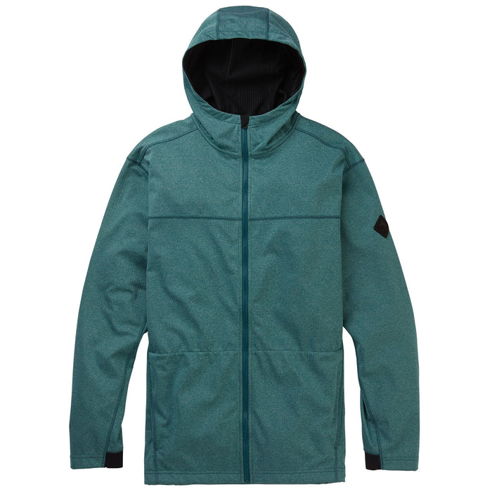 Burton Performance Crown Bonded Full-Zip Hoodie Deep Teal Heather