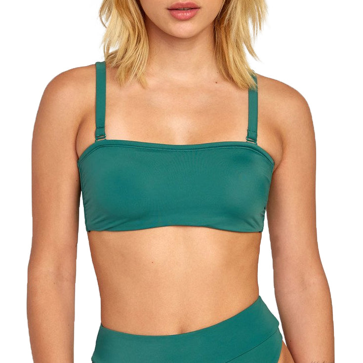 RVCA Solid Bandeau Bikini Top - Women's Forest