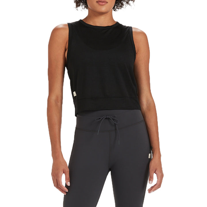 Vuori Lizette Crop Tank Top - Women's Black