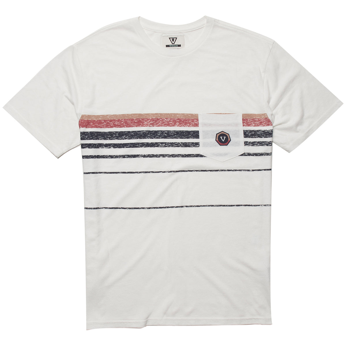 Vissla Lake Street Pocket T-Shirt Vintage White