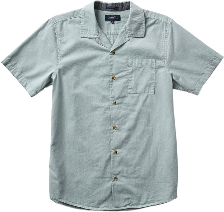 Roark Well Worn Organic Cotton Short-Sleeve Shirt Slate Blue
