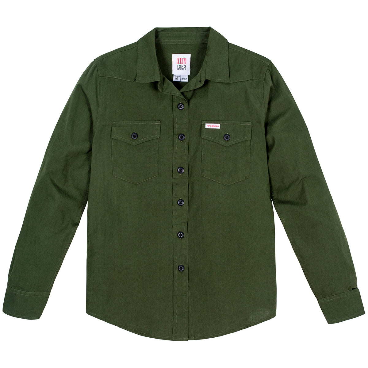 Topo Designs Mountain Long-Sleeve Lightweight Shirt Olive