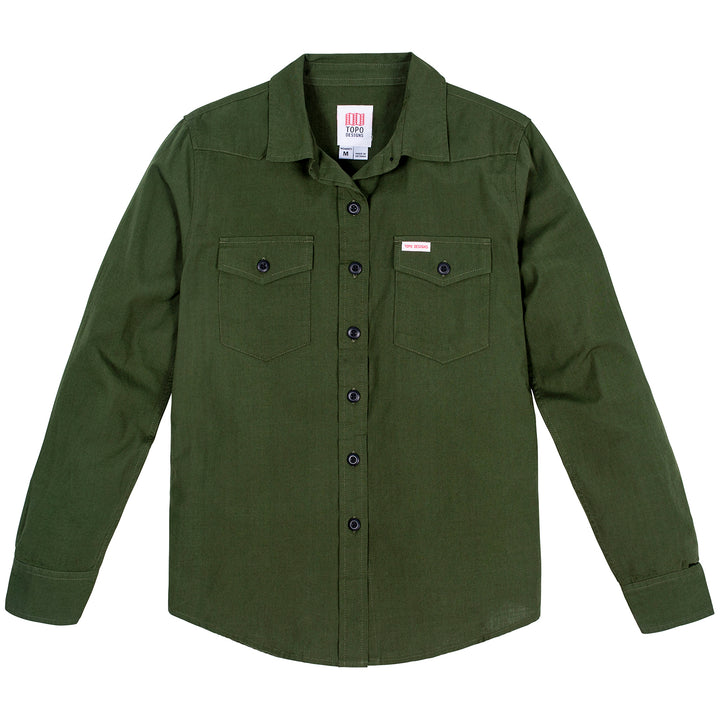 Topo Designs Mountain Long-Sleeve Lightweight Shirt Olive