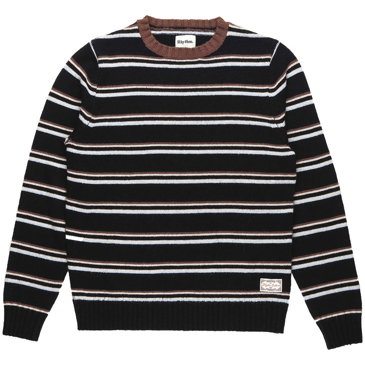 Rhythm Vintage Stripe Knit Sweater Charcoal