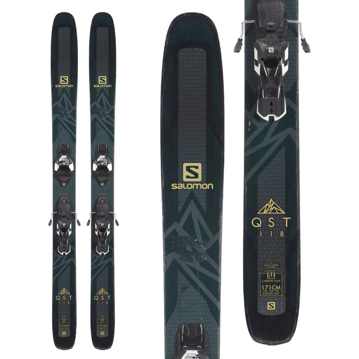 Salomon QST 118 Skis + Warden 13 Demo Bindings 2019