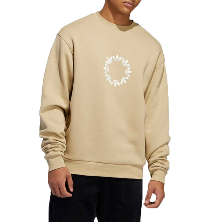 Adidas Pinwheel Crew Sweatshirt Savannah/Off White