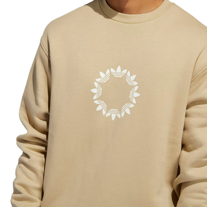 Adidas Pinwheel Crew Sweatshirt Savannah/Off White