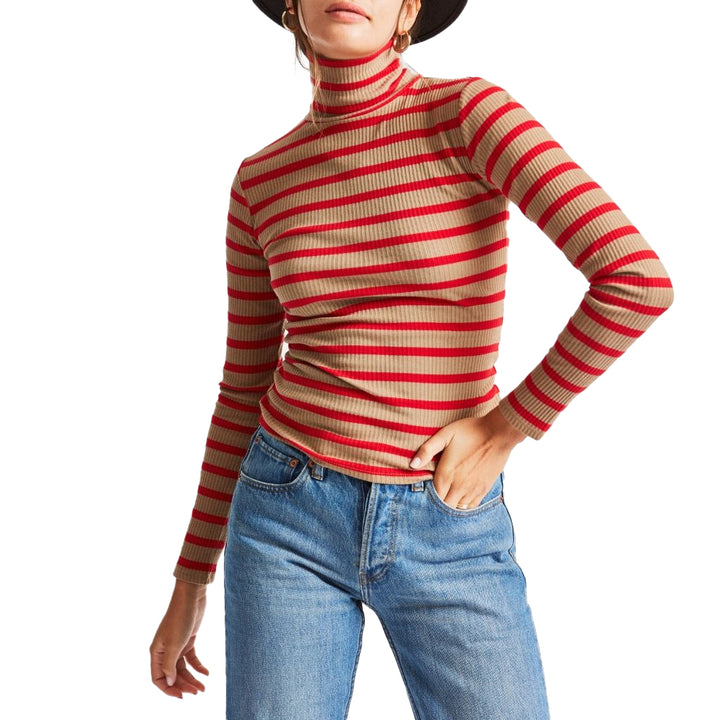 Brixton Ashley Long-Sleeve Turtleneck - Women's Khaki