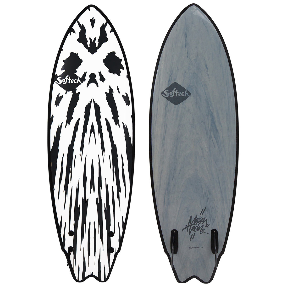 Softech Mason Twin FCS II 5'10" Surfboard Gunmetal Black