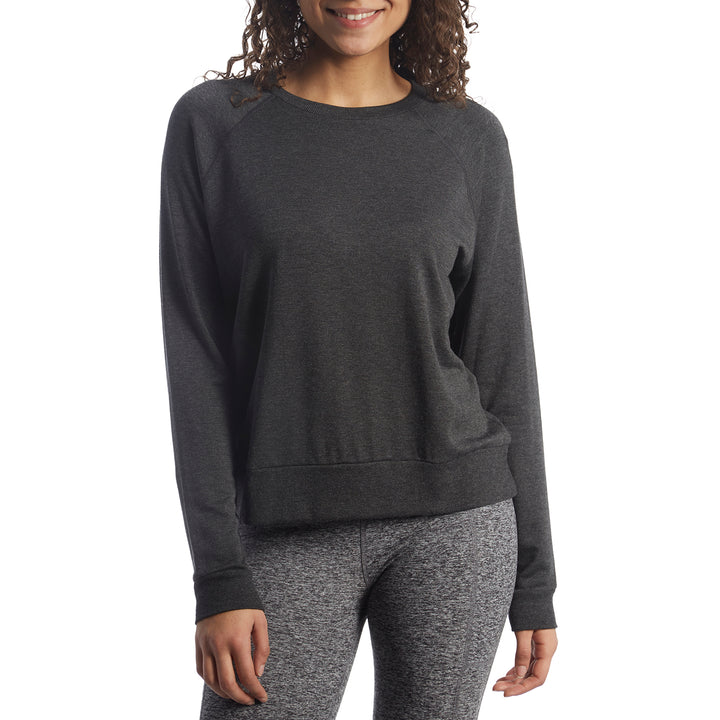 Beyond Yoga Favorite Raglan Crew Pullover - Women's Charcoal Heather Grey