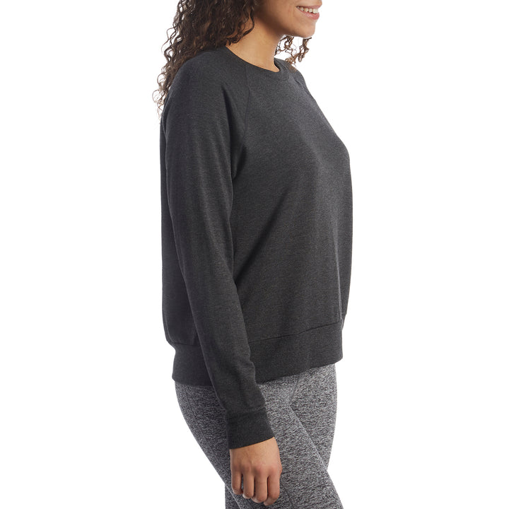 Beyond Yoga Favorite Raglan Crew Pullover - Women's Charcoal Heather Grey
