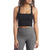 Beyond Yoga Heather Rib Square Neck Cropped Tank - Women's Black