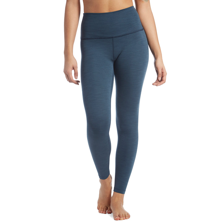 Beyond Yoga Heather Rib High-Waisted Midi Leggings - Women's Blue Horizon Heather