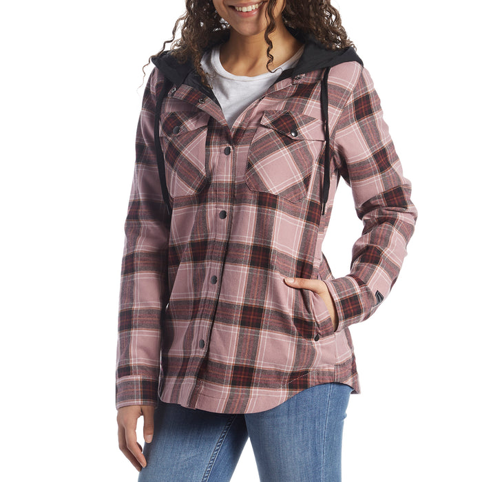 Volcom Hooded Flannel Jacket - Women's Purple Haze