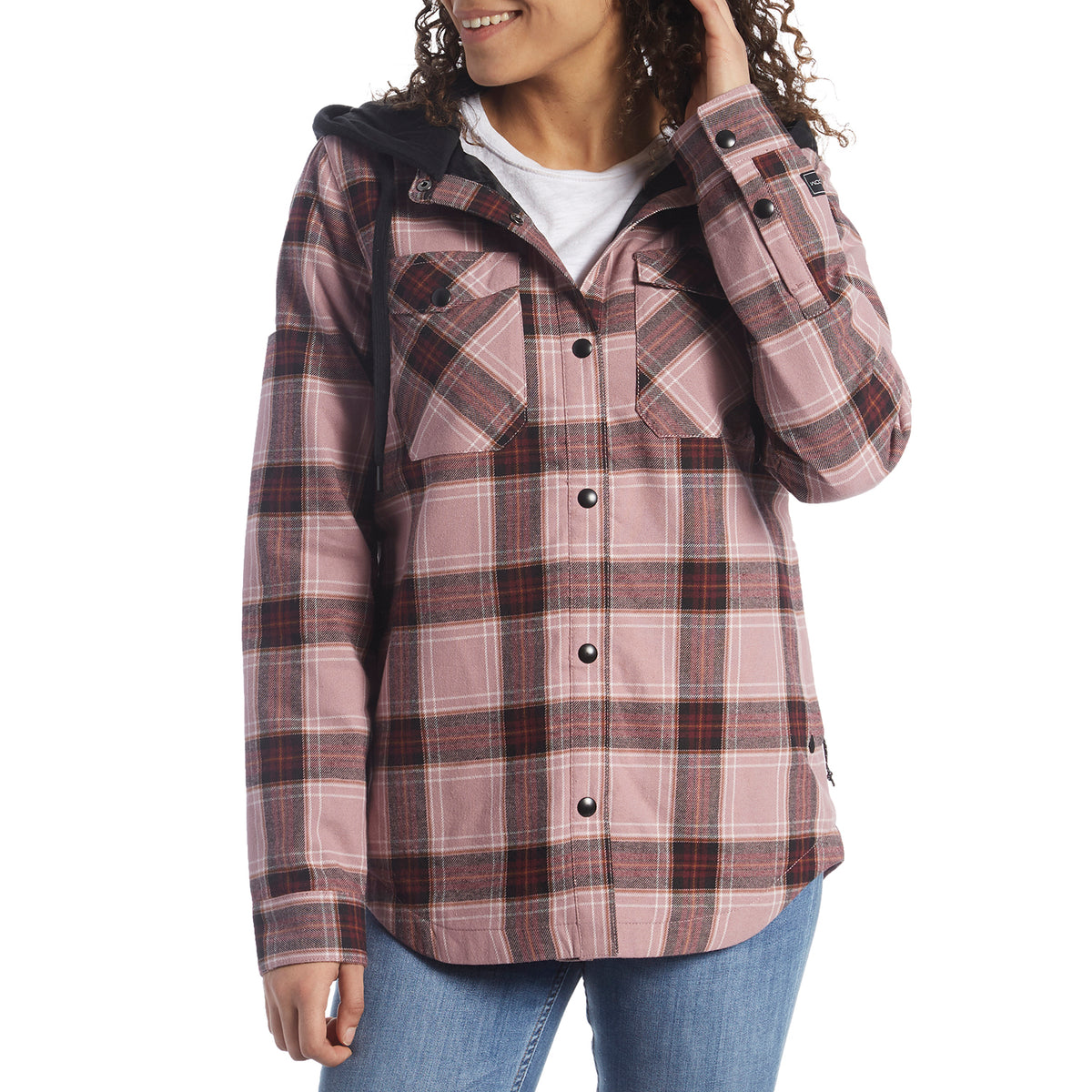 Volcom Hooded Flannel Jacket - Women's Purple Haze
