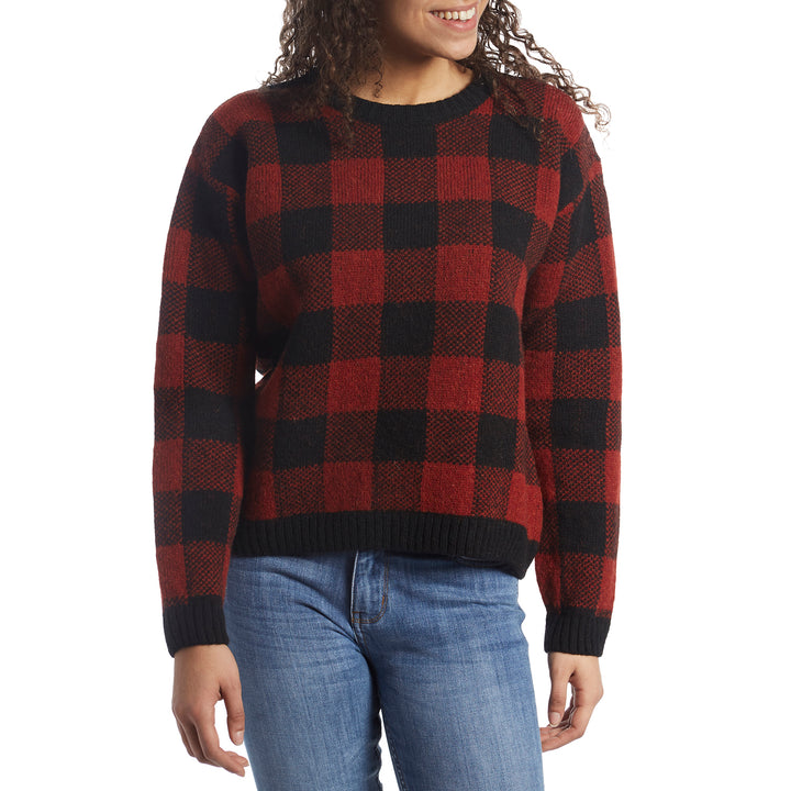 Filson Buffalo Check Sweater - Women's Red/Black Check