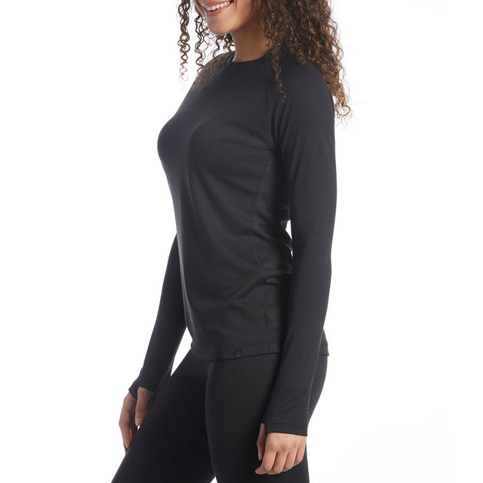 evo Ridgetop Polartec® Power Dry® Midweight Crew Top - Women's Matte Black