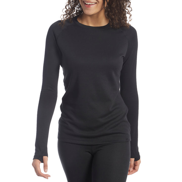 evo Ridgetop Polartec® Power Dry® Midweight Crew Top - Women's Matte Black