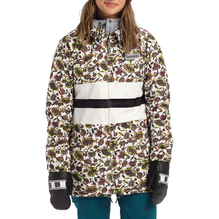 Burton Loyle Coaches Jacket - Women's Whit Floral/Stout White