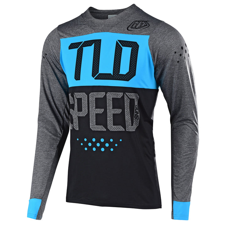 Troy Lee Designs Skyline L/S Jersey Speedshop Heather Charcoal/Ocean