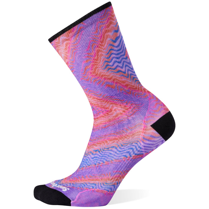 Smartwool PhD® Run Ultra Light Print Crew Socks - Women's Meadow Mauve