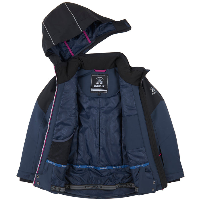 Kamik Liora Jacket - Girls' Charcoal/Black