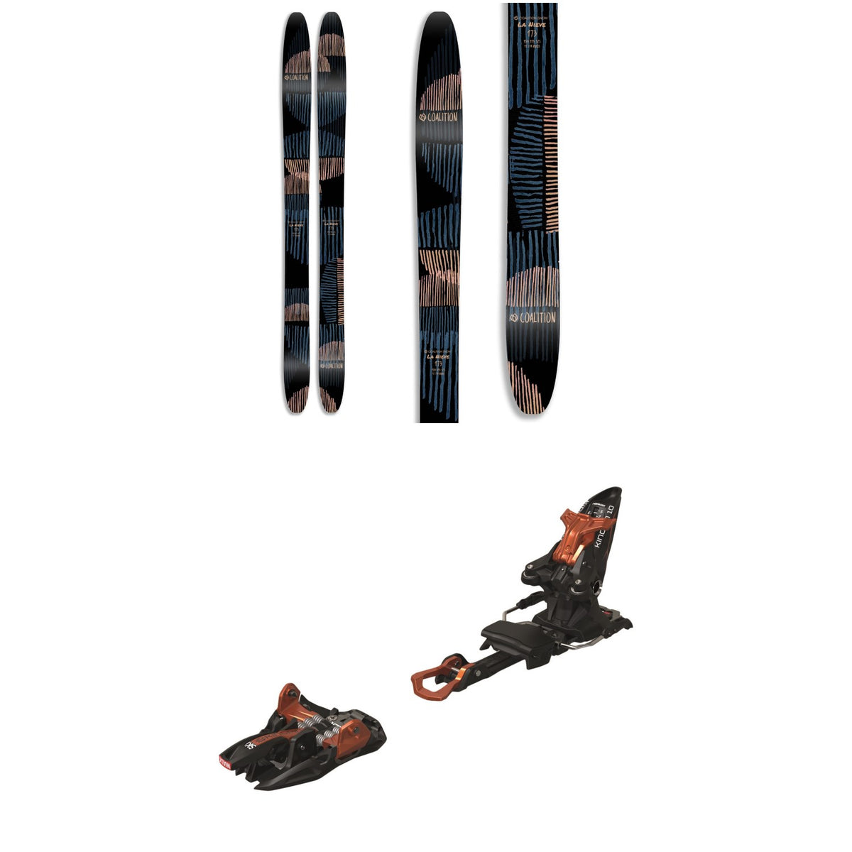 Coalition Snow La Nieve Skis 2020 + Marker Kingpin 10 Alpine Touring Ski Bindings - Women's 2020