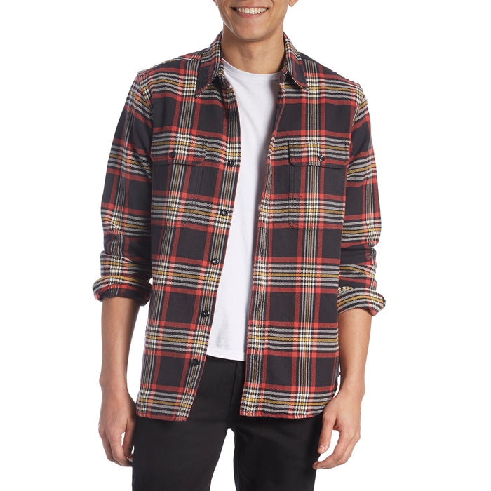 Filson Vintage Flannel Work Shirt Black/Red/Gold Plaid