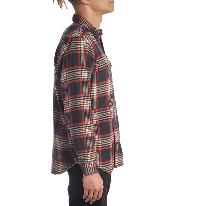 Filson Vintage Flannel Work Shirt Black/Red/Gold Plaid