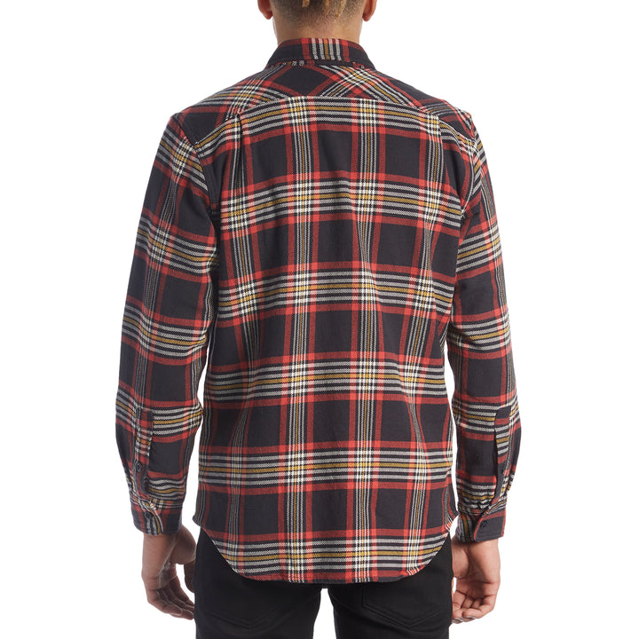 Filson Vintage Flannel Work Shirt Black/Red/Gold Plaid