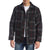 Filson Unlined Wool Cape Coat Black/Red/Gray Plaid