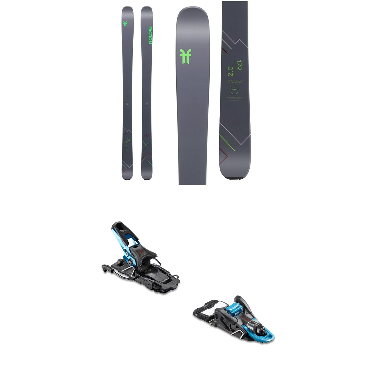 Faction Agent 2.0 Skis 2020 + Salomon S/Lab Shift MNC Alpine Touring Ski Bindings 2020