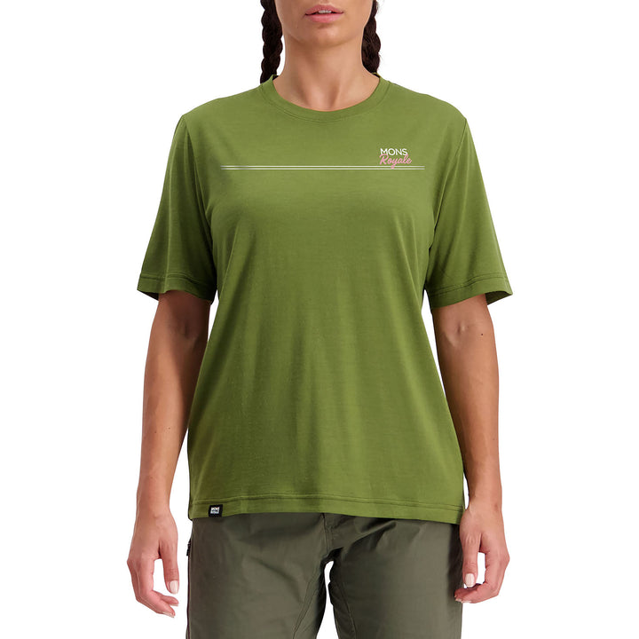MONS ROYALE Tarn Freeride T Jersey - Women's Khaki Rose