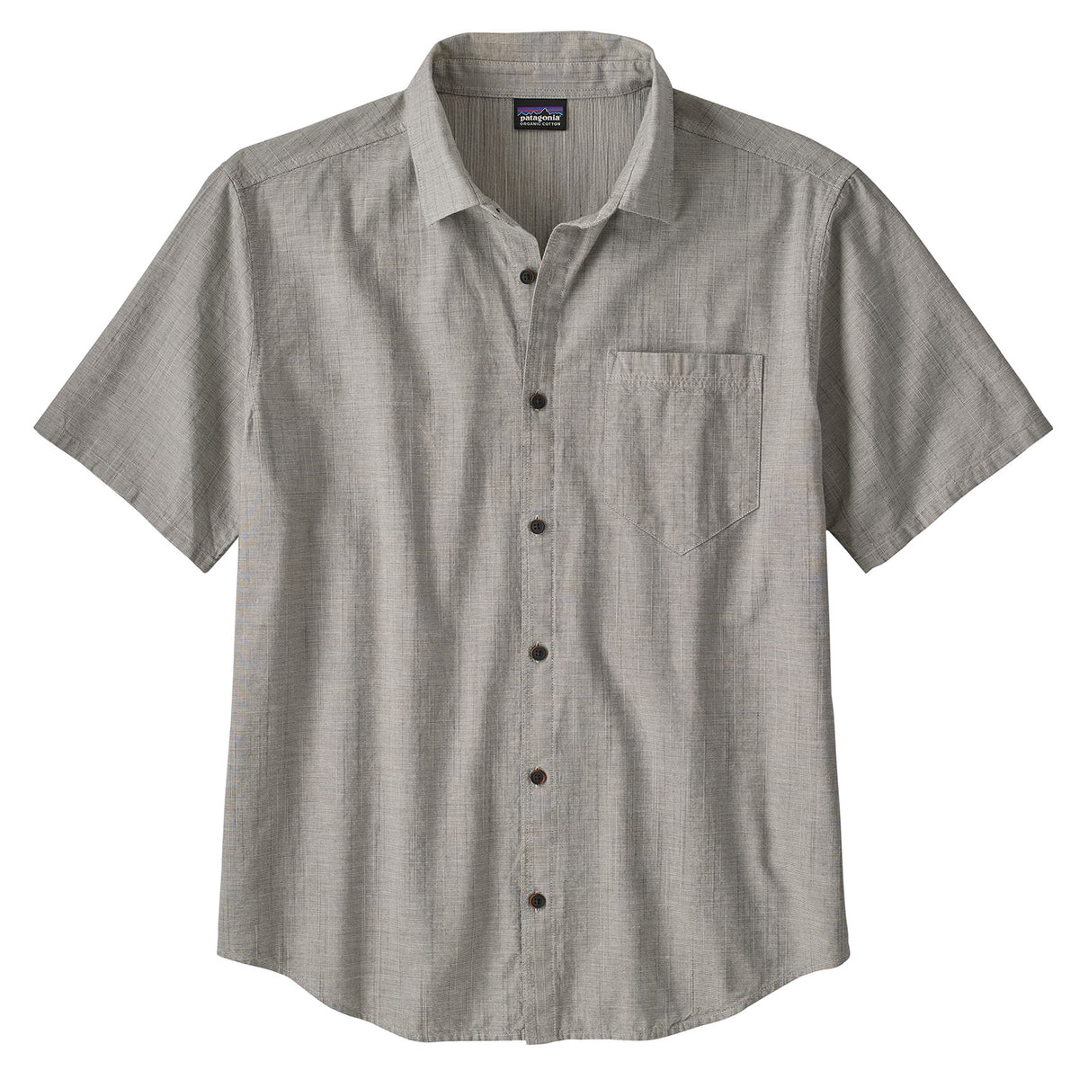 Patagonia Organic Cotton Slub Poplin Short-Sleeve Shirt End on End: Forge Grey