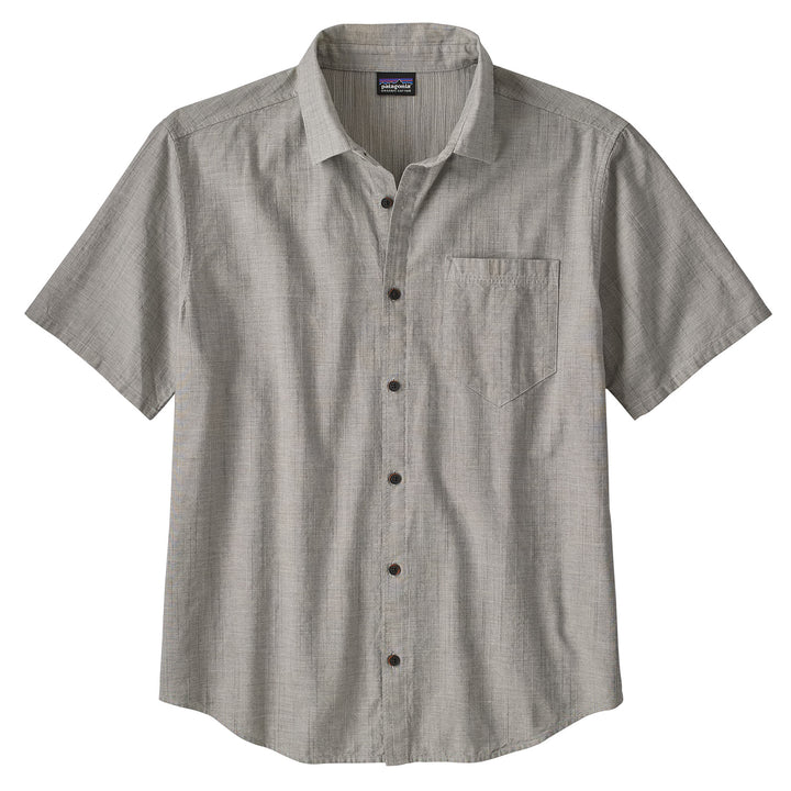 Patagonia Organic Cotton Slub Poplin Short-Sleeve Shirt End on End: Forge Grey