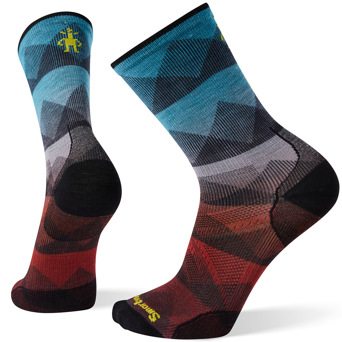 Smartwool PhD® Cycle Ultra Light Mountain Mesh Print Crew Socks Capri