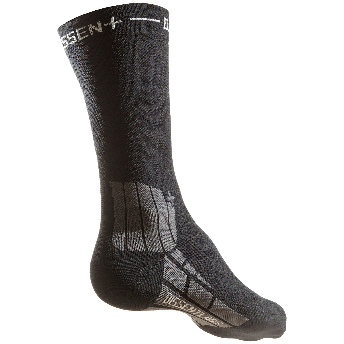 Dissent Genuflex Compression Crew Protect 8" Bike Socks Black