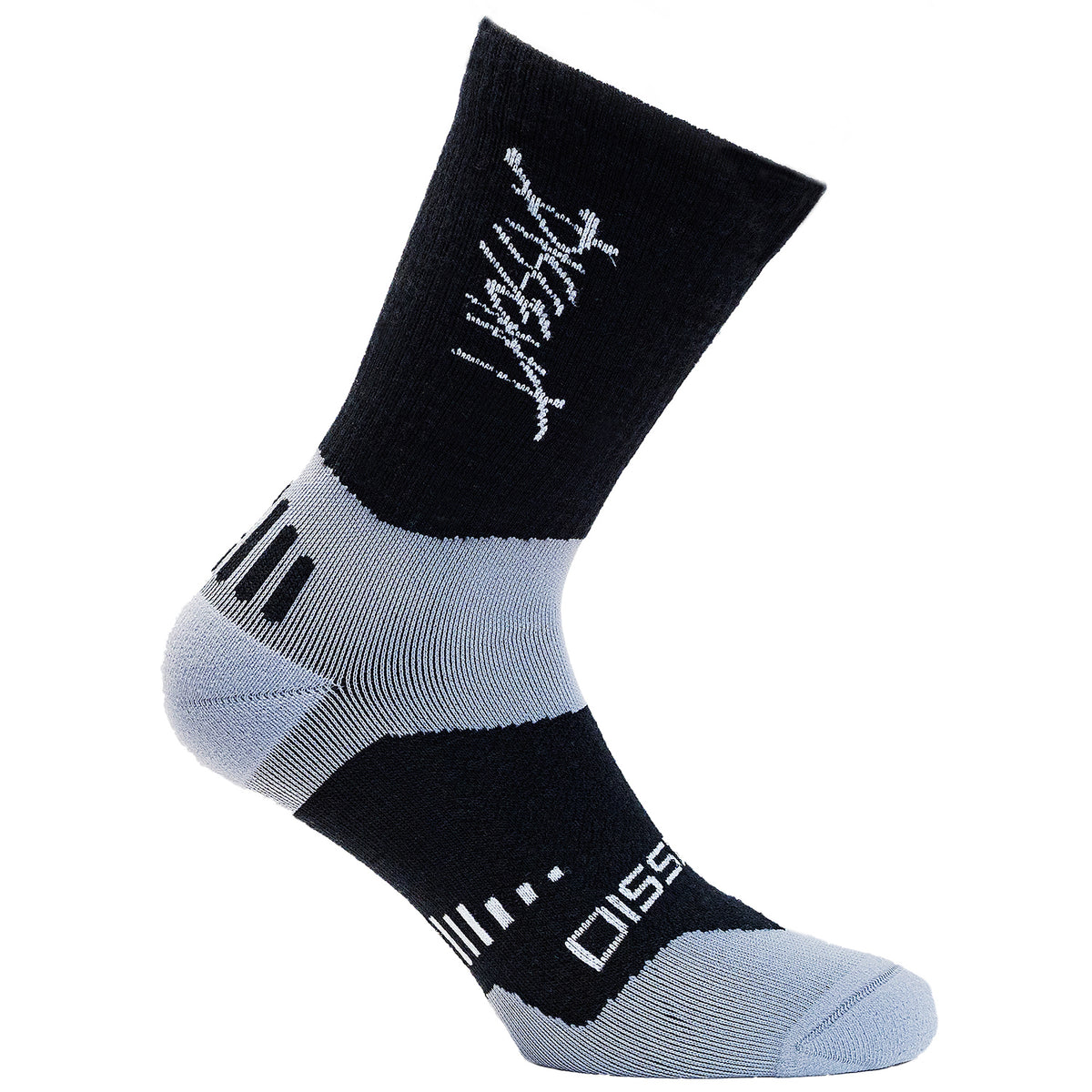 Dissent Supercrew Compression Ultra MTN Merino 6" Bike Socks Black/Grey