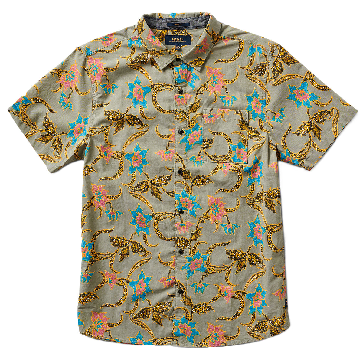 Roark Batavia Batik Short-Sleeve Shirt Military